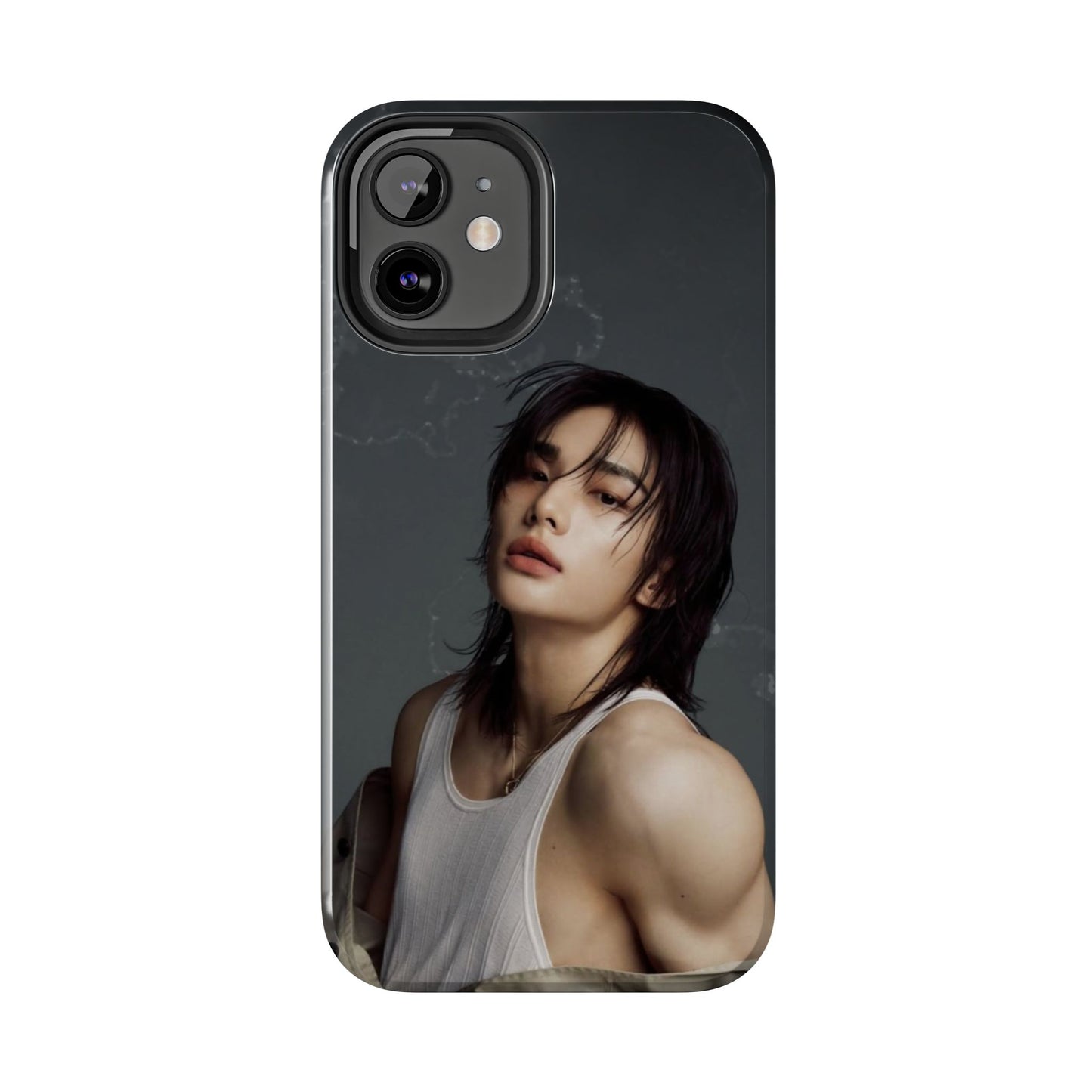 Hyunjin Tough Phone Case — Moody Portrait Slim Protective Case