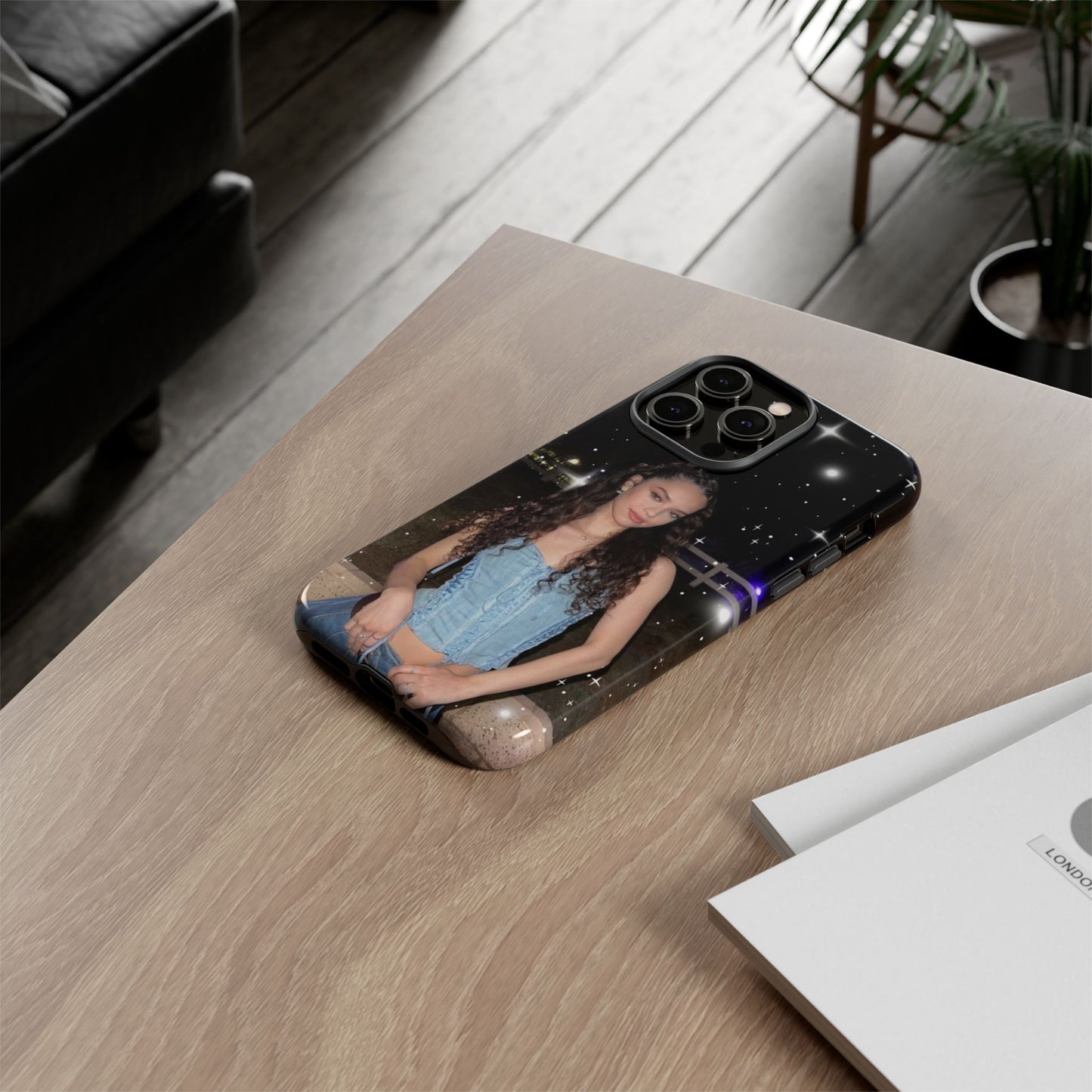 Daniela Phone Case — Glam Night Photo Sparkle Design