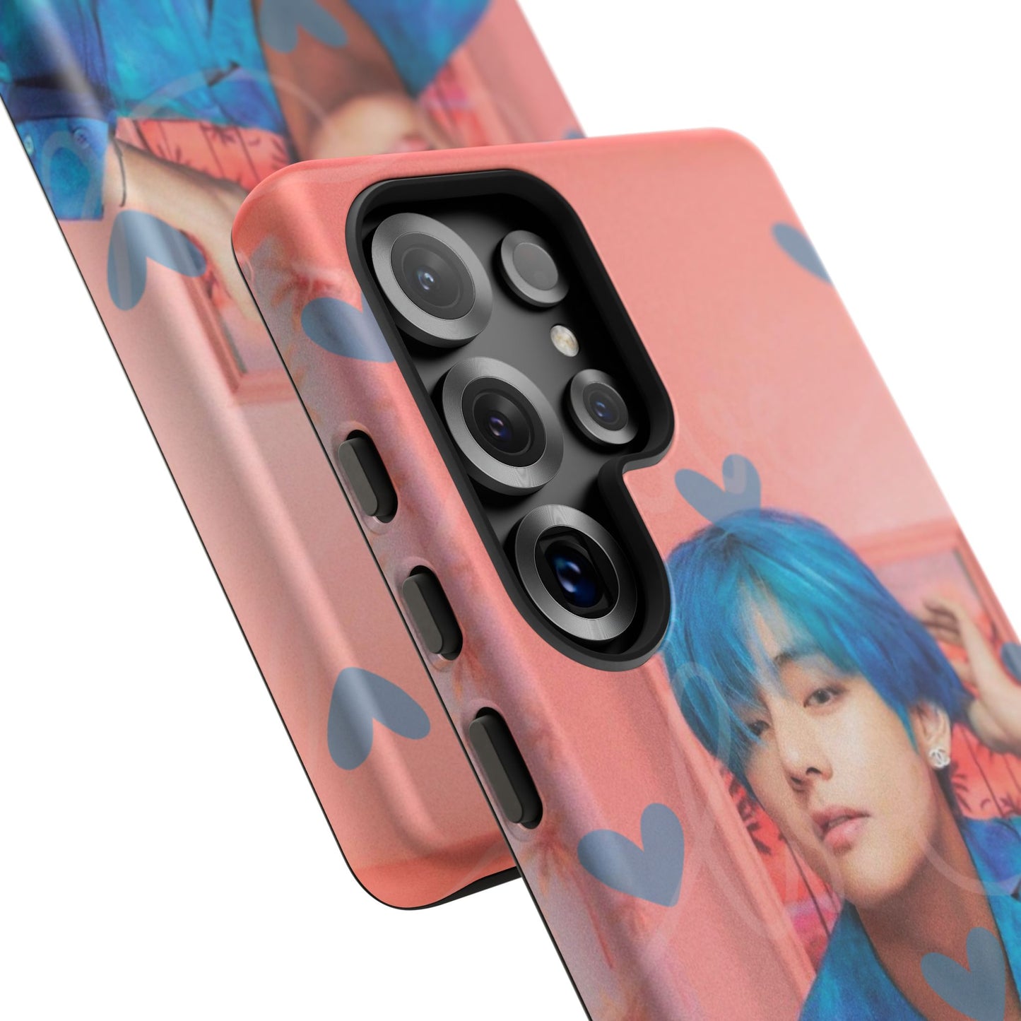 Taehyung Phone Case — Pink Heart/Love Kpop Design