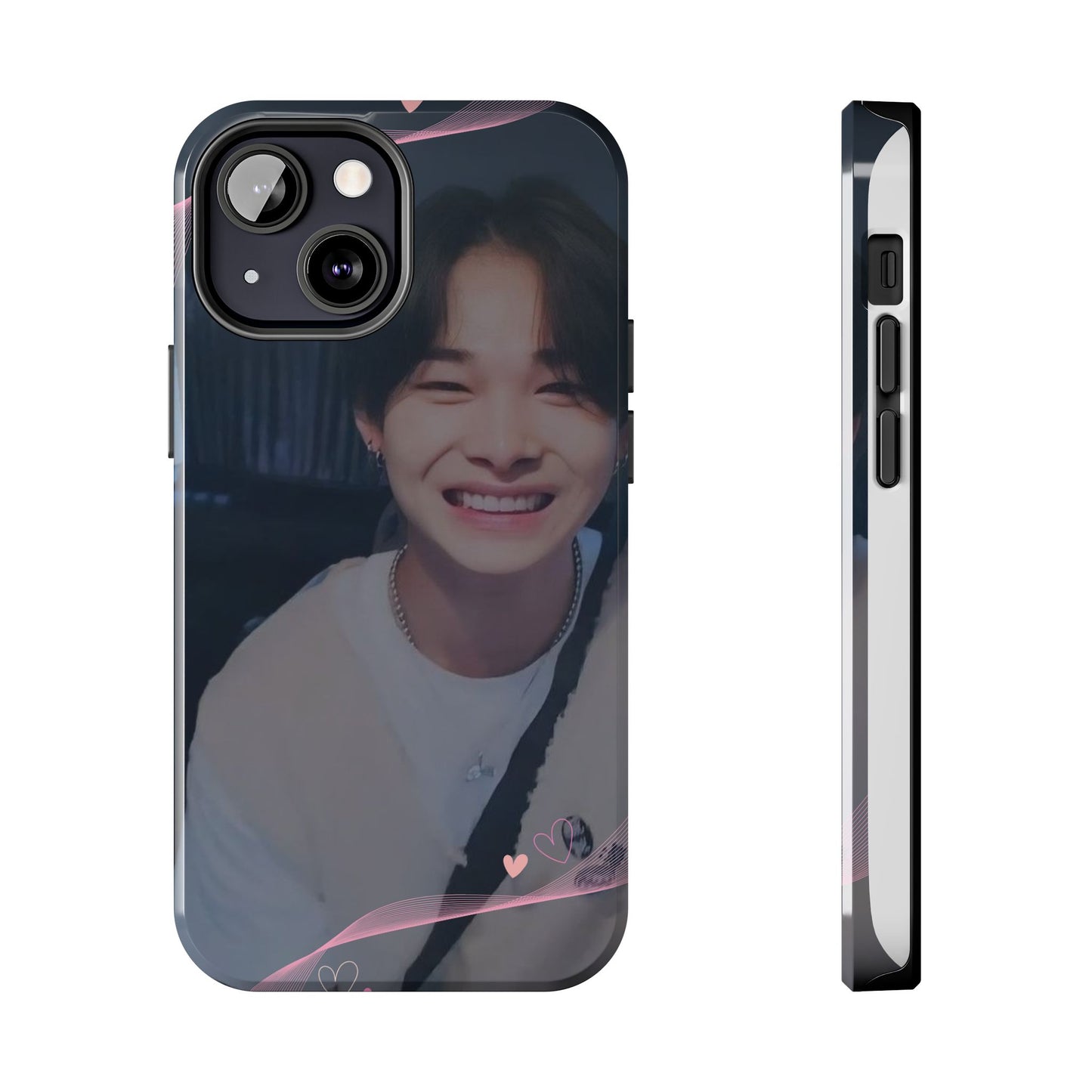 Customizable Phone Case, Cute Phone Cover, Gifts for Teens, Personalized Accessories, Trendy Phone Protection, Heart Design