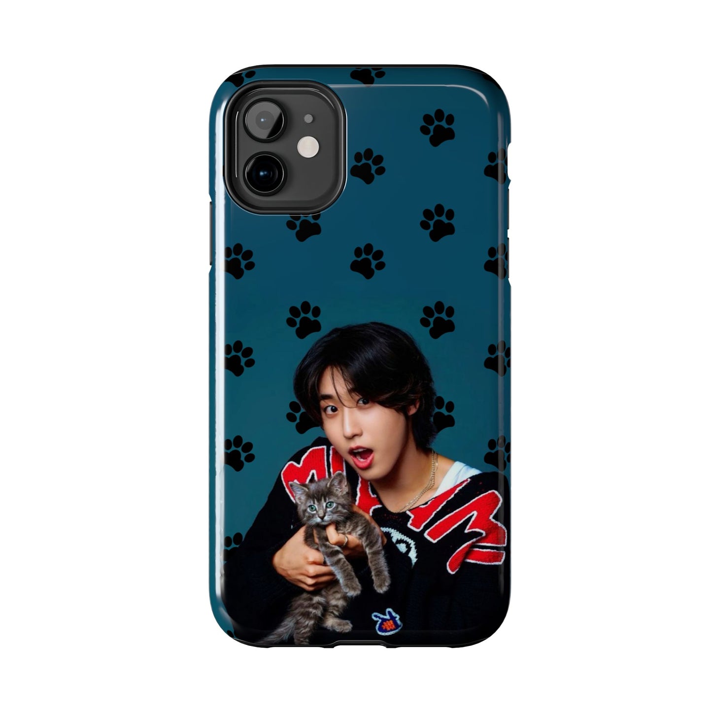 Han Jisung Paw Pattern Tough Phone Case — Photo Graphic Design