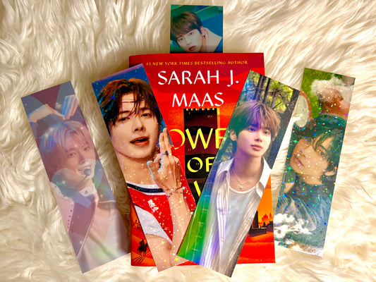 TomorrowxTogether Bookmarks - Collection of Unique Designs Featuring Heart Patterns and Character Images