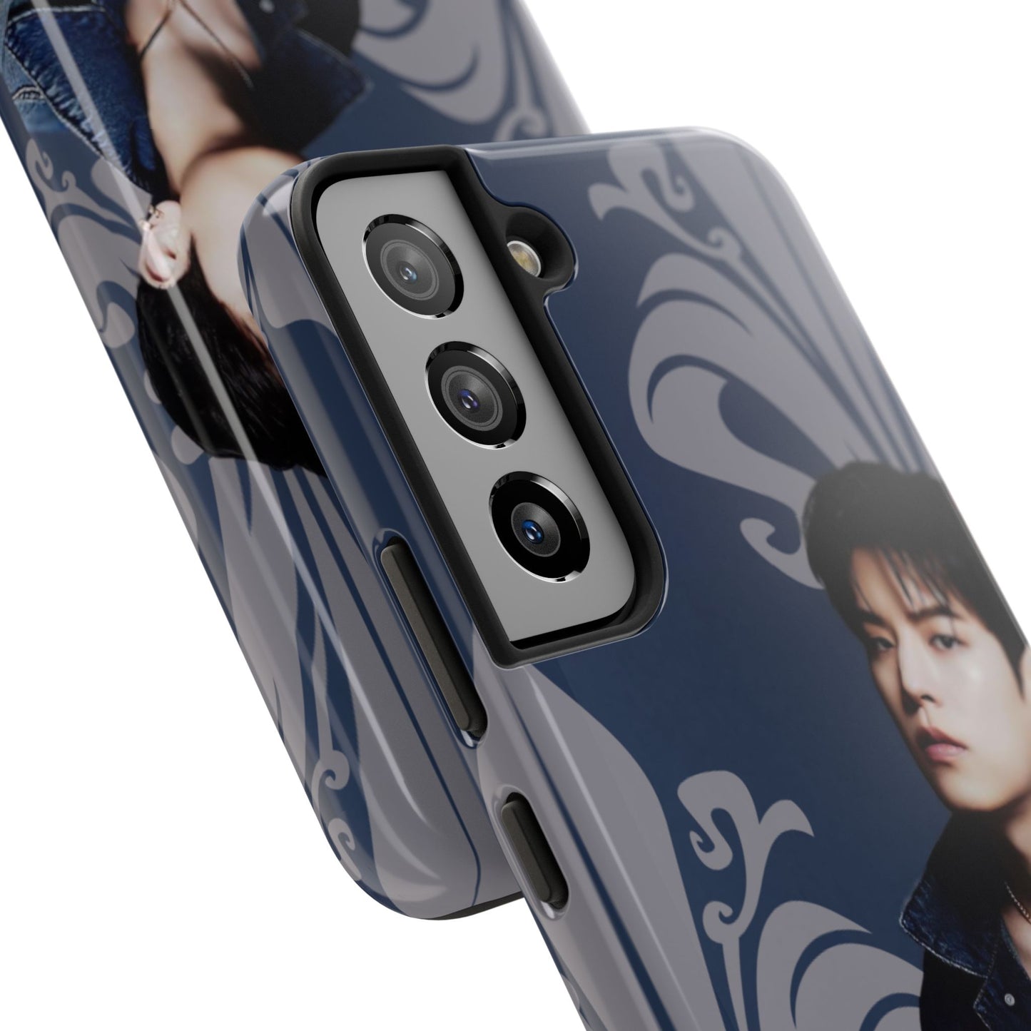 Kim Seungmin Tough Phone Case — Vintage Floral Portrait Design