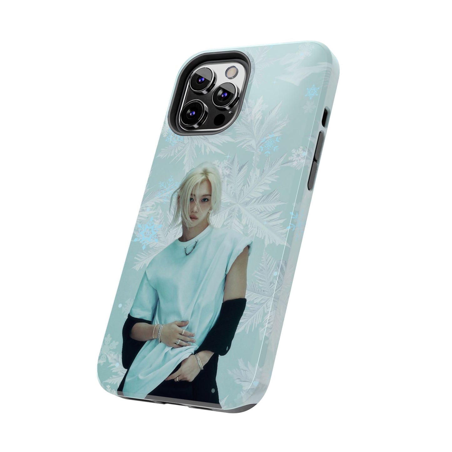 Lee Felix Tough Phone Case — Pastel K-Pop Idol Floral Armor