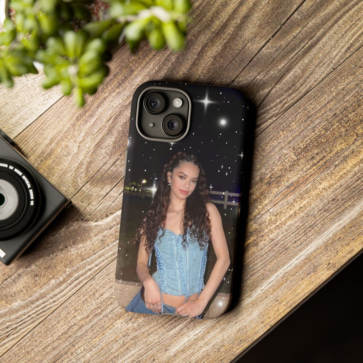Daniela Phone Case — Glam Night Photo Sparkle Design