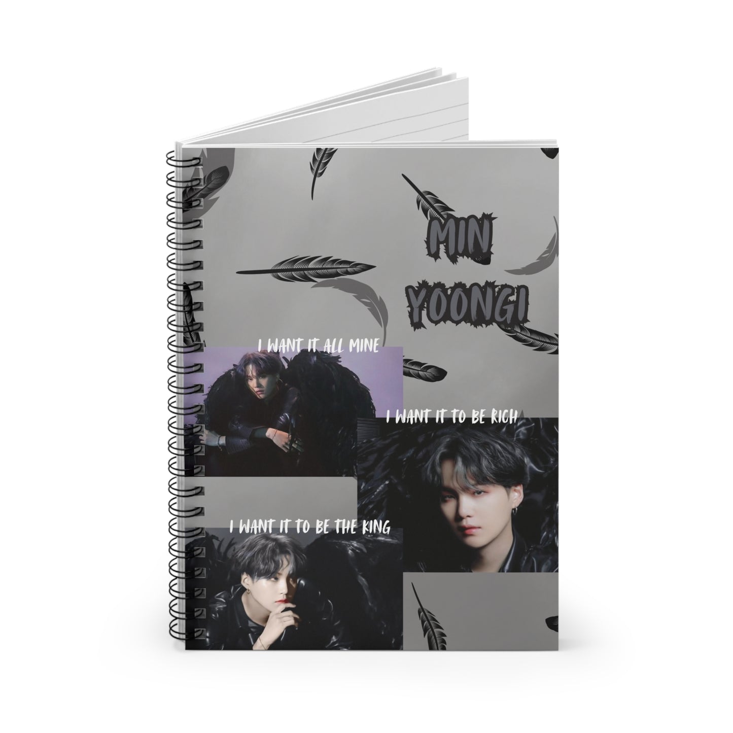 Yoongi Spiral Notebook - Inspiring Quotes & Unique Design