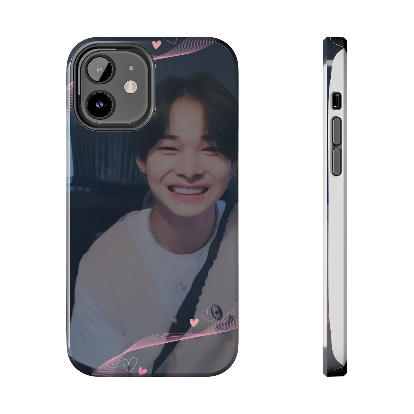 Customizable Phone Case, Cute Phone Cover, Gifts for Teens, Personalized Accessories, Trendy Phone Protection, Heart Design