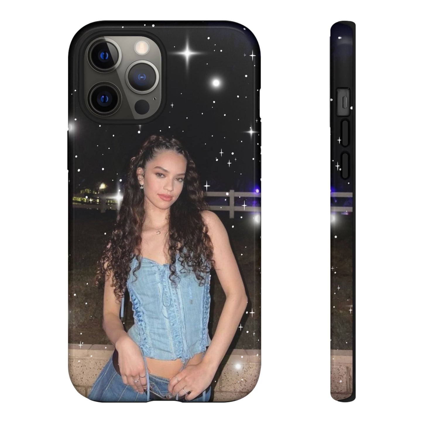 Daniela Phone Case — Glam Night Photo Sparkle Design