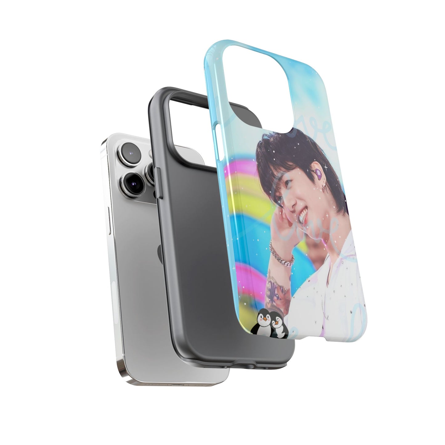 Jungkook Phone Case - Love Rainbow Kpop Design