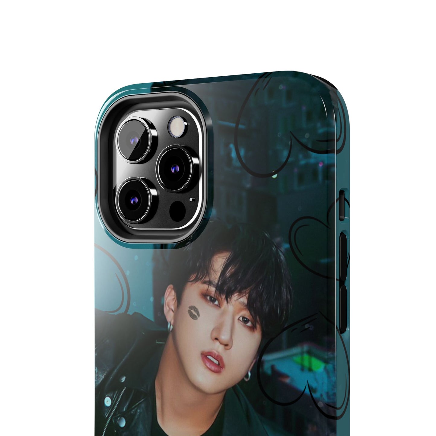 Seo Changbin Tough Phone Case — Moody Teal Portrait Design