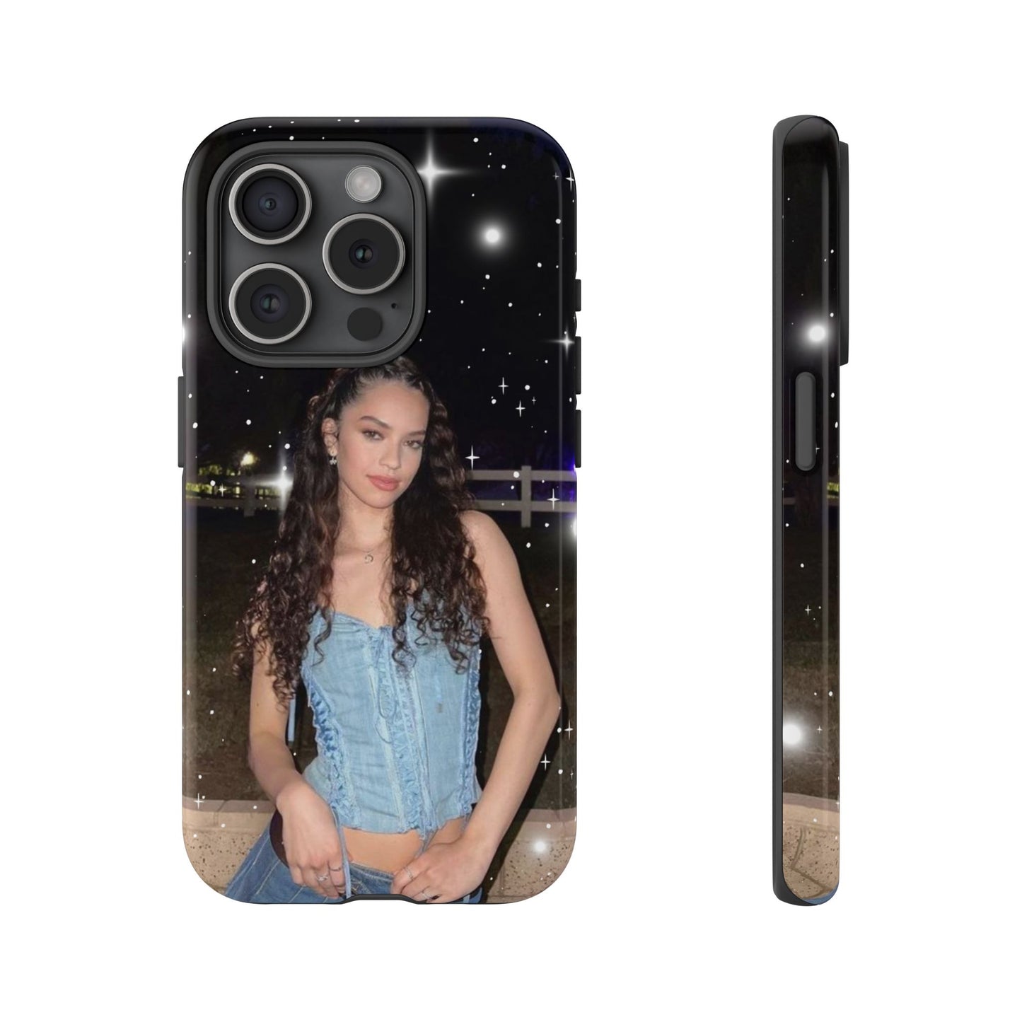 Daniela Phone Case — Glam Night Photo Sparkle Design