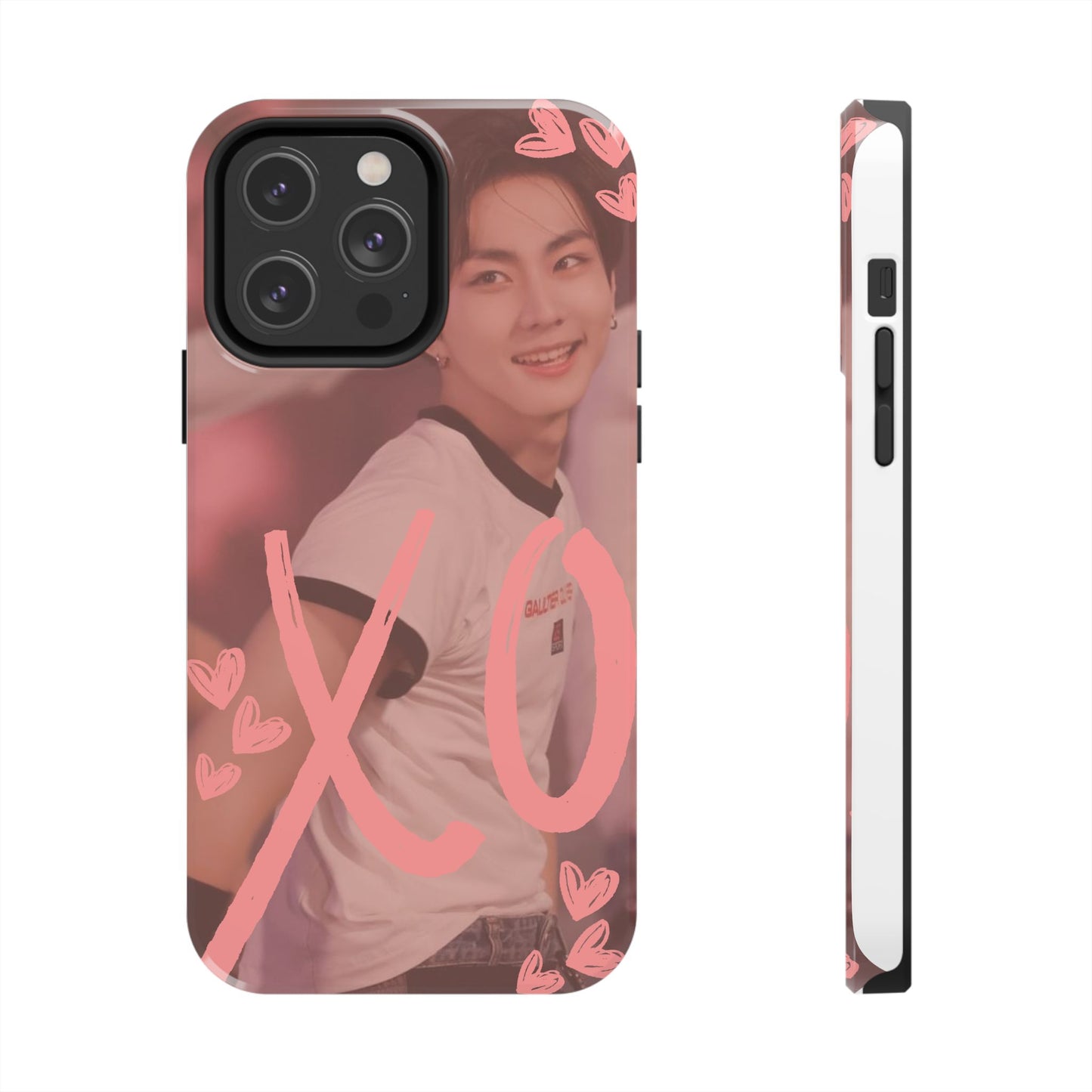 Romantic Jungwon Phone Case featuring 'XO' Design, Cute Gift for Teens, Valentine's Day, Durable Protection, Fashion Accessory, Love Themed