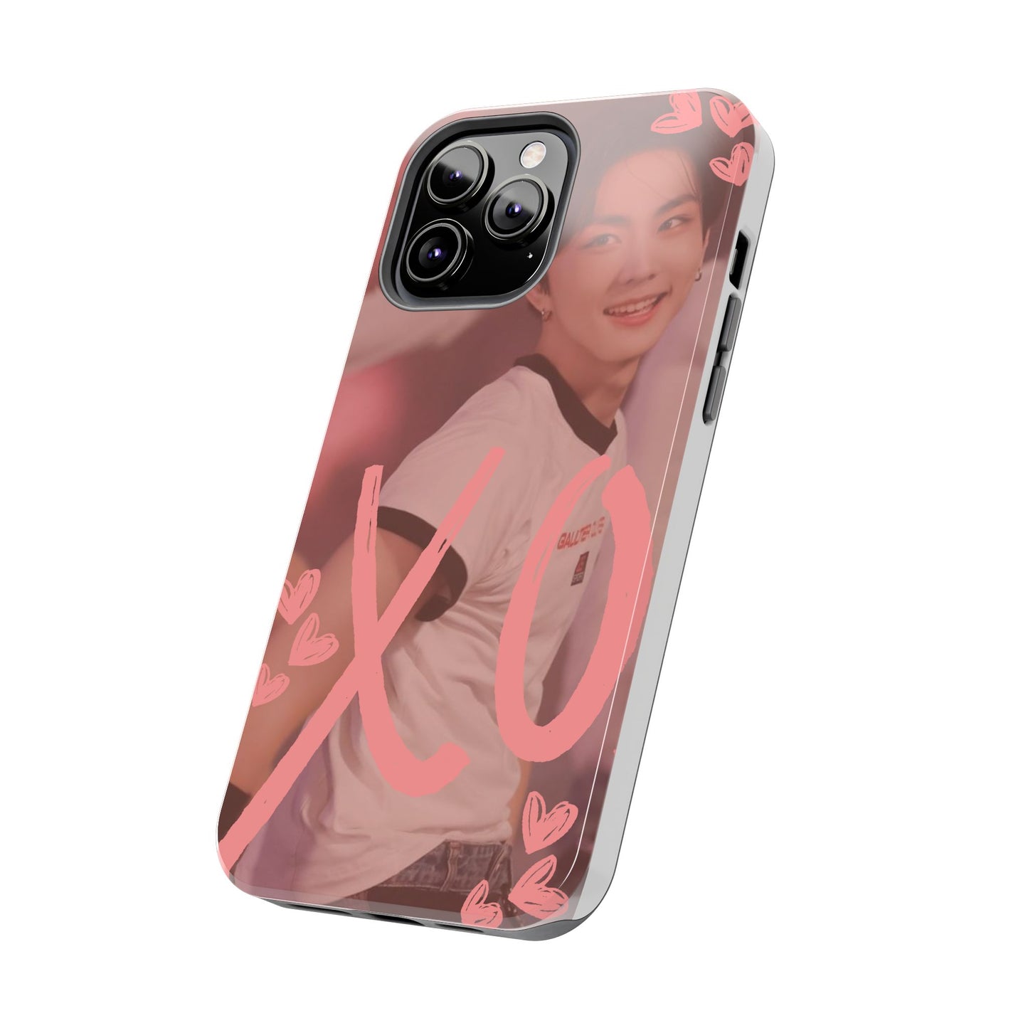 Romantic Jungwon Phone Case featuring 'XO' Design, Cute Gift for Teens, Valentine's Day, Durable Protection, Fashion Accessory, Love Themed