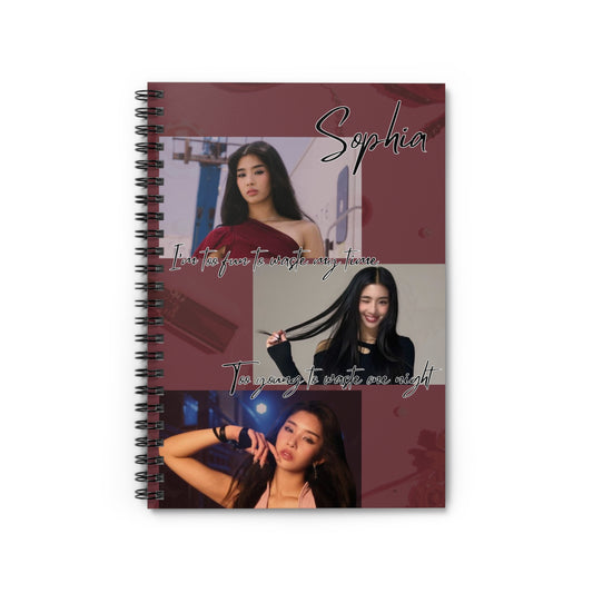 Sophia Spiral Notebook — Collage Ruled Journal