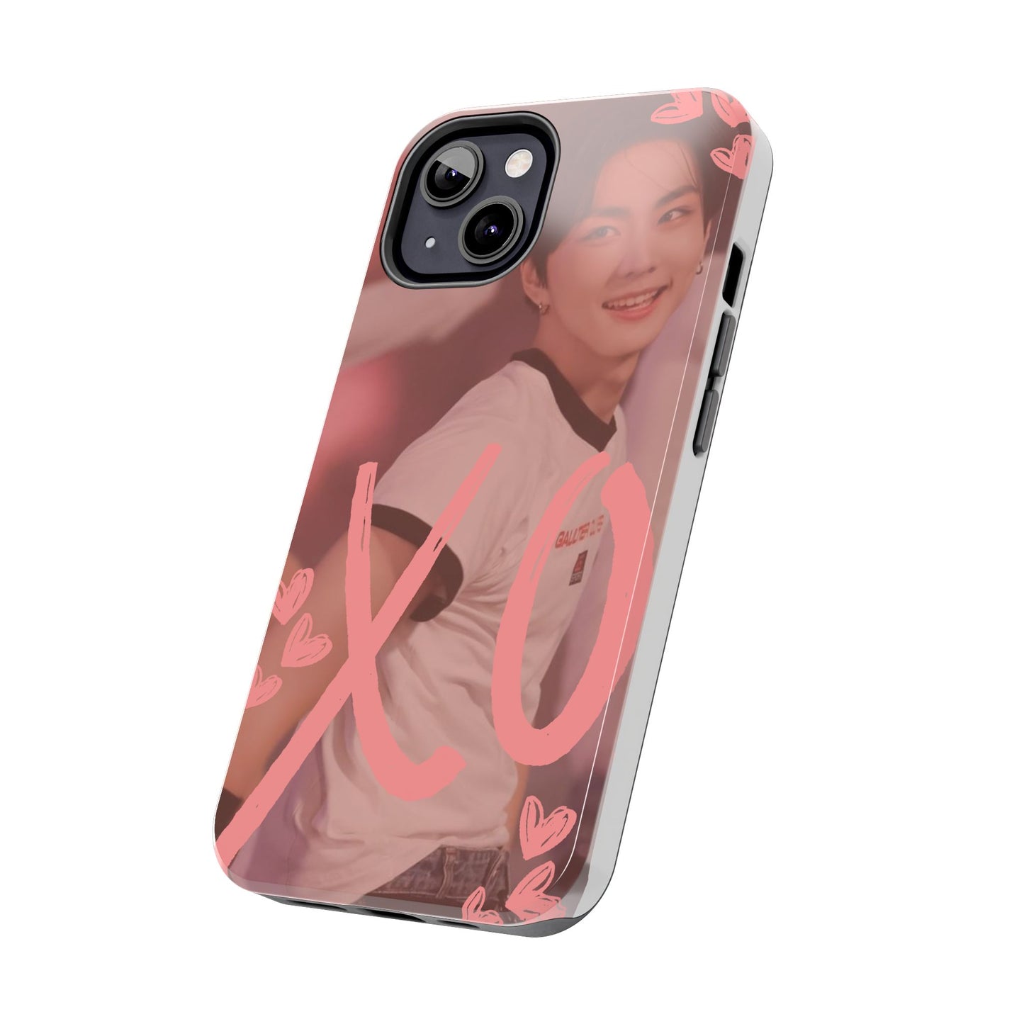 Romantic Jungwon Phone Case featuring 'XO' Design, Cute Gift for Teens, Valentine's Day, Durable Protection, Fashion Accessory, Love Themed