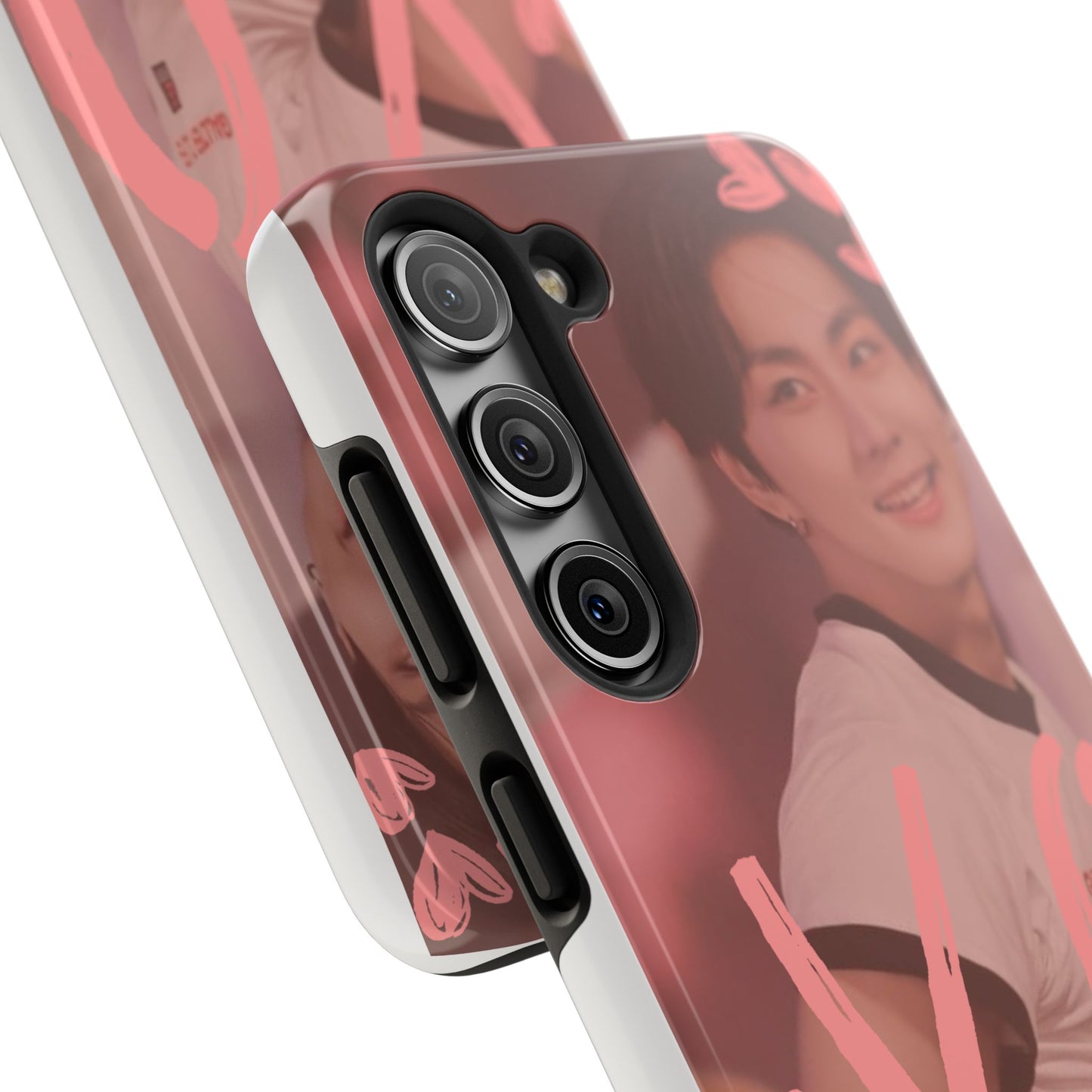 Romantic Jungwon Phone Case featuring 'XO' Design, Cute Gift for Teens, Valentine's Day, Durable Protection, Fashion Accessory, Love Themed