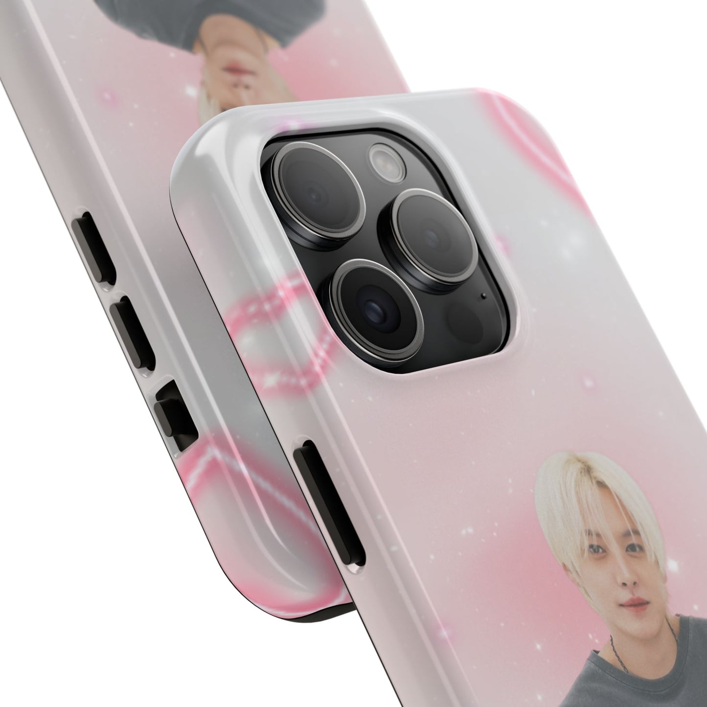 Lee Know Tough Phone Case — Pink Heart Photo Design
