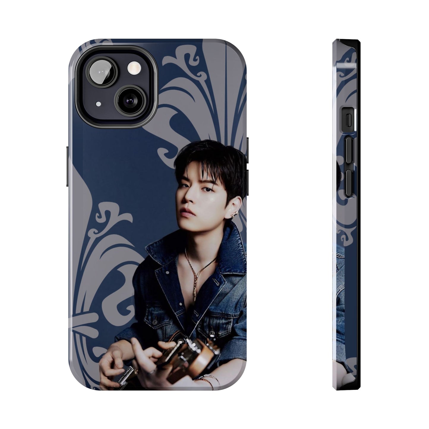 Kim Seungmin Tough Phone Case — Vintage Floral Portrait Design