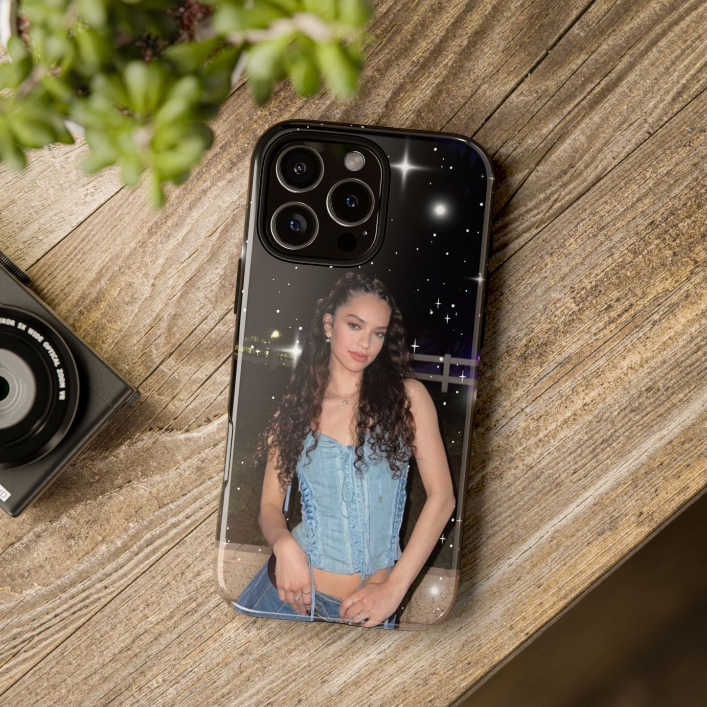 Daniela Phone Case — Glam Night Photo Sparkle Design