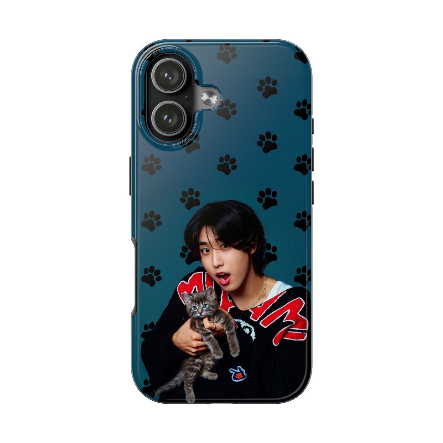 Han Jisung Paw Pattern Tough Phone Case — Photo Graphic Design