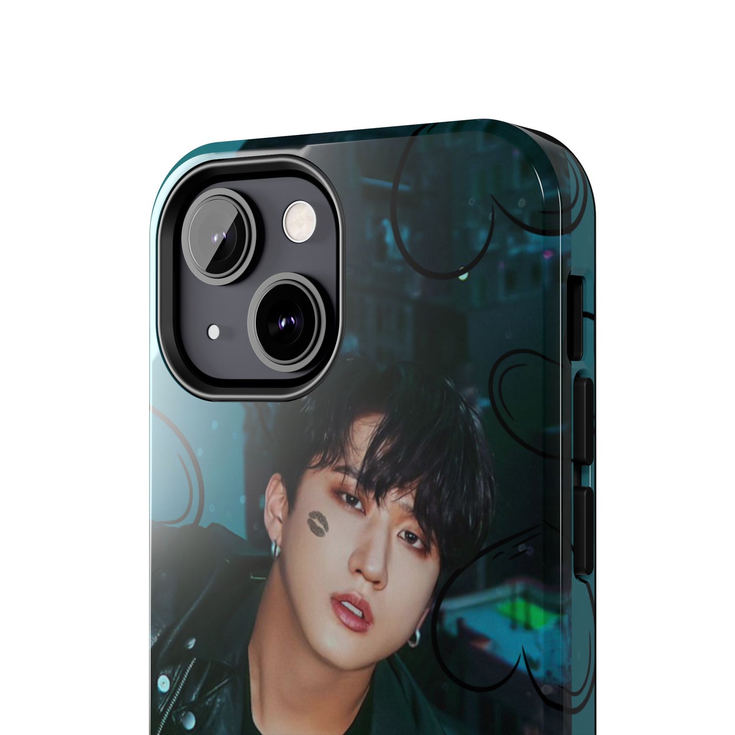 Seo Changbin Tough Phone Case — Moody Teal Portrait Design