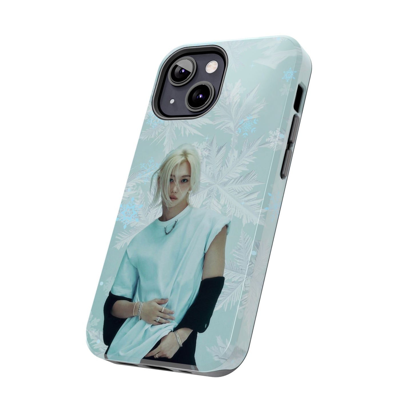 Lee Felix Tough Phone Case — Pastel K-Pop Idol Floral Armor