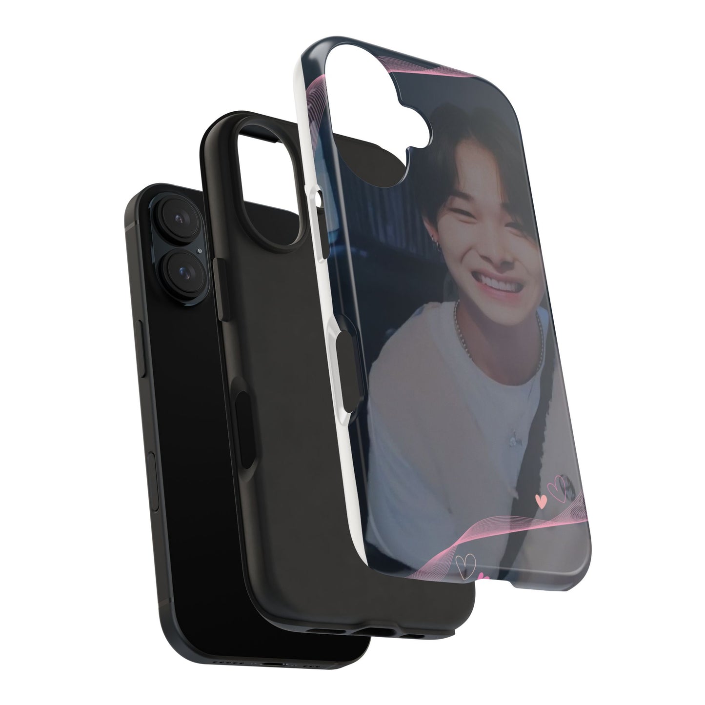 Customizable Phone Case, Cute Phone Cover, Gifts for Teens, Personalized Accessories, Trendy Phone Protection, Heart Design