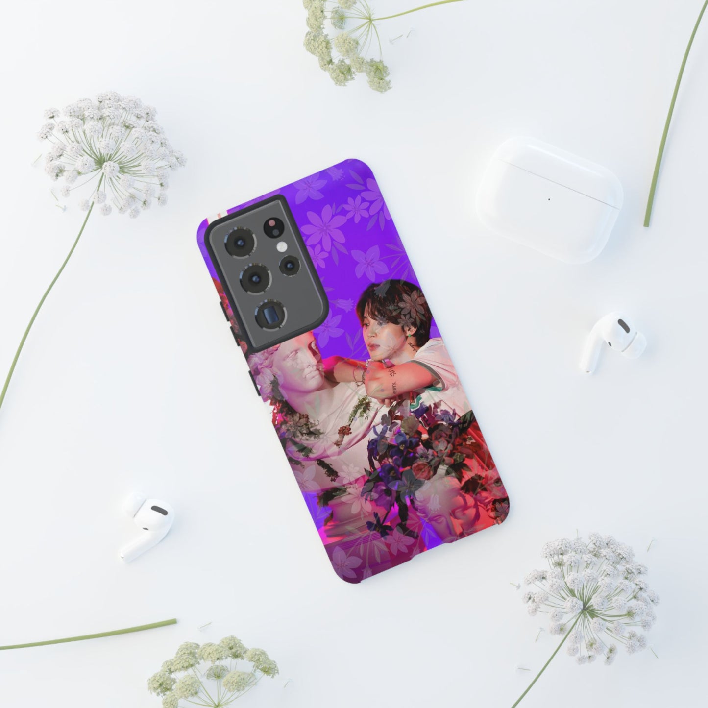 Park Jimin Phone Case — Retro Floral Phone Cover