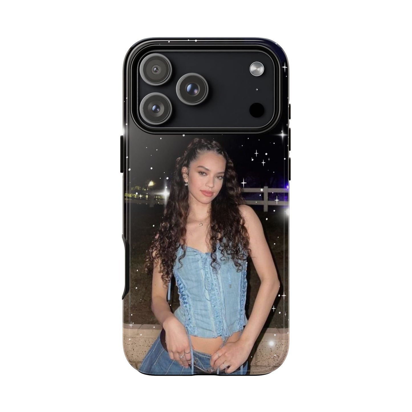 Daniela Phone Case — Glam Night Photo Sparkle Design