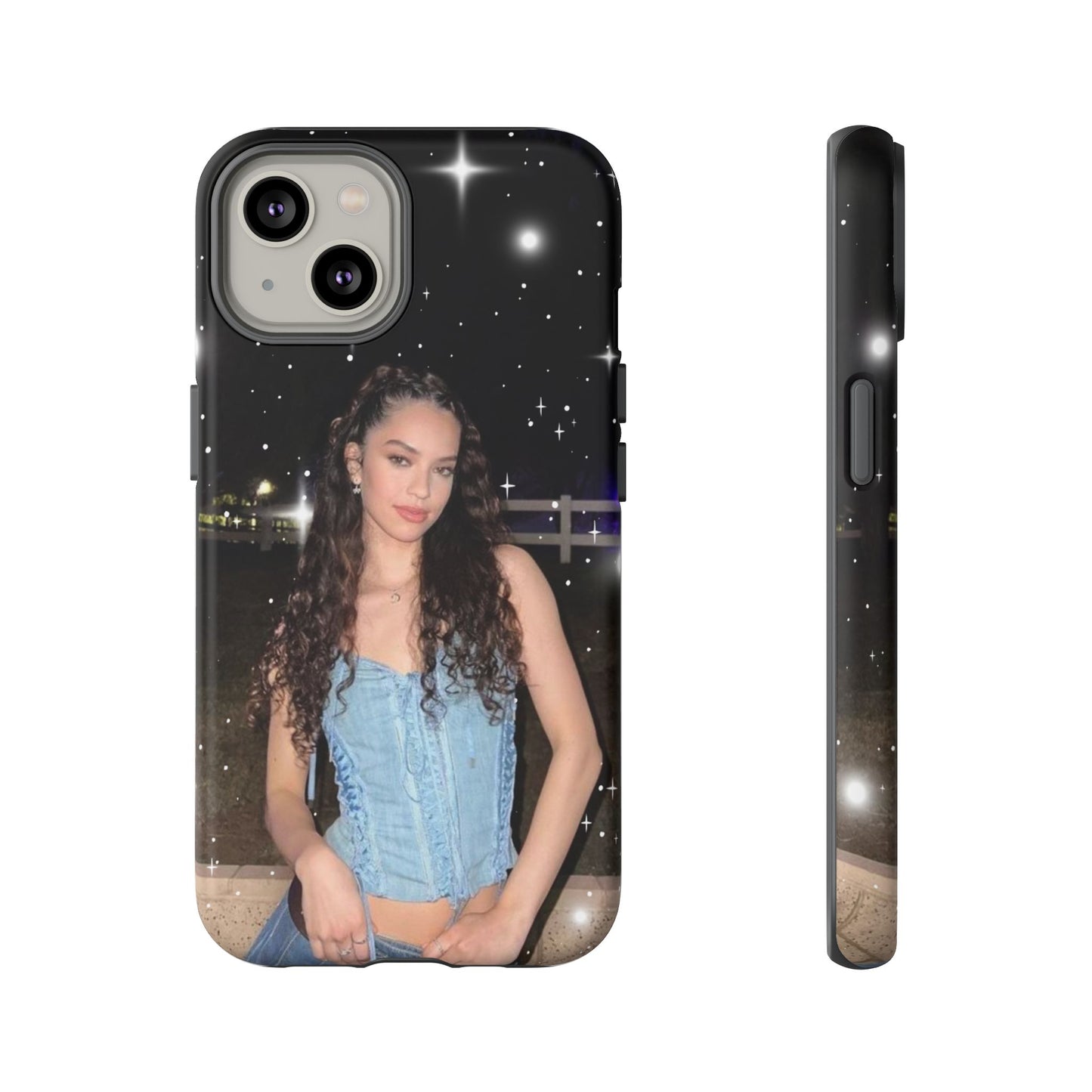 Daniela Phone Case — Glam Night Photo Sparkle Design