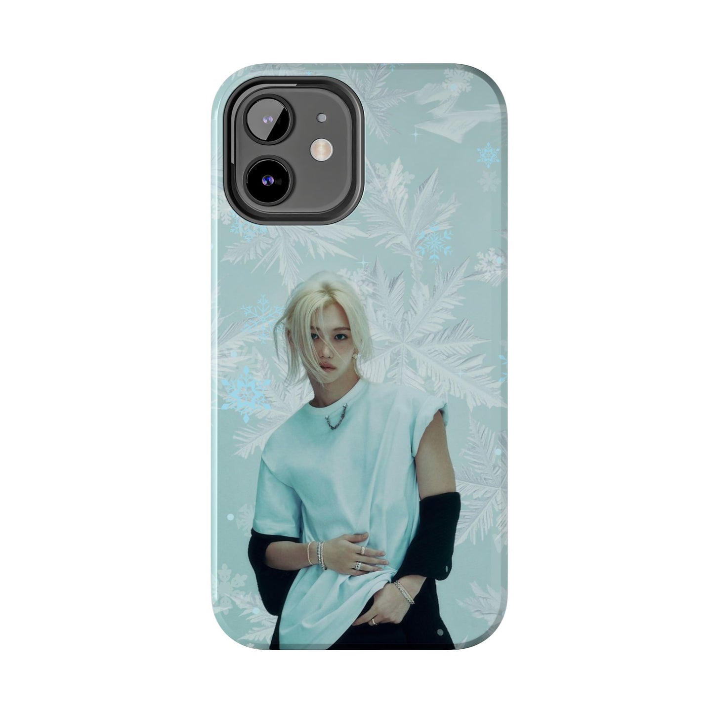 Lee Felix Tough Phone Case — Pastel K-Pop Idol Floral Armor