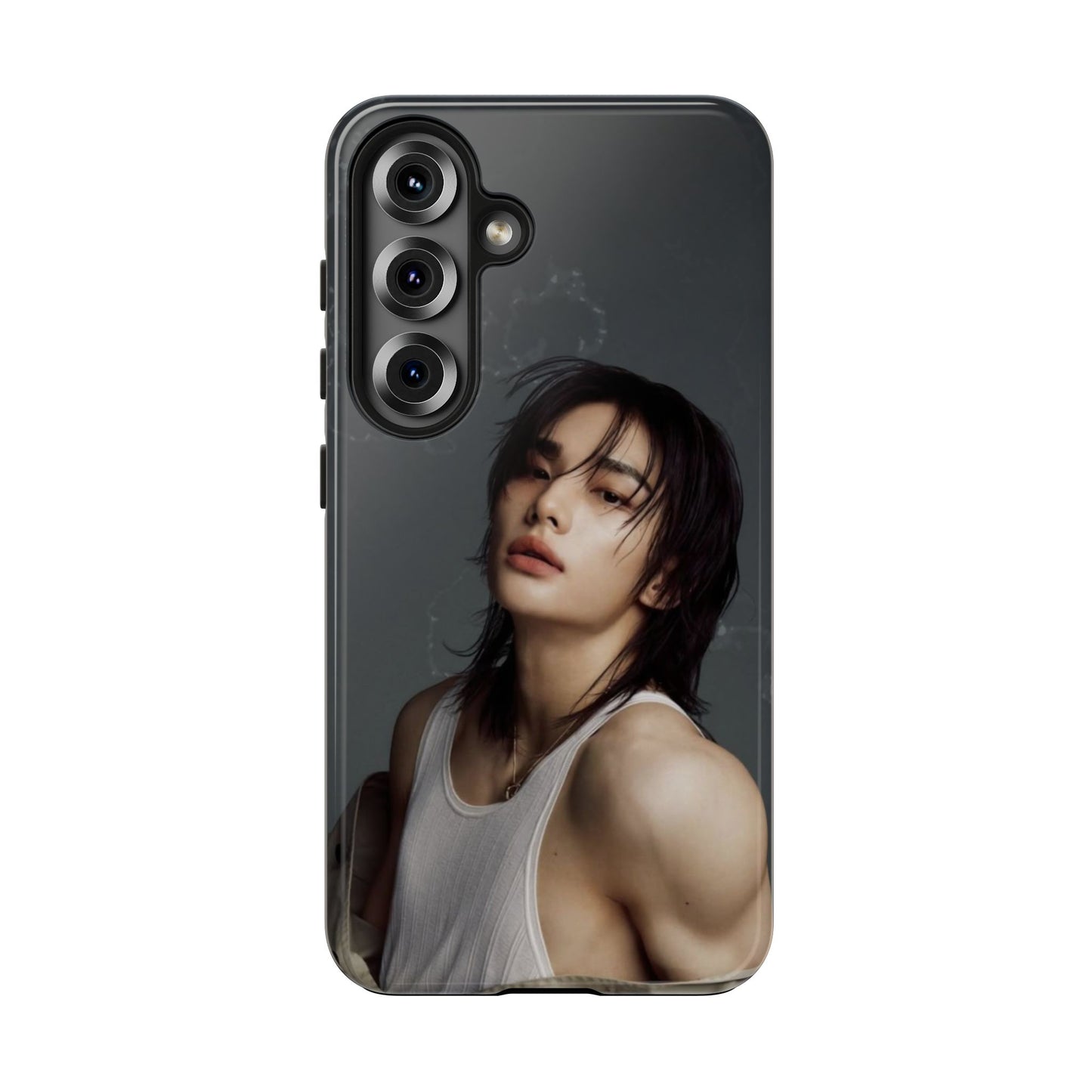 Hyunjin Tough Phone Case — Moody Portrait Slim Protective Case