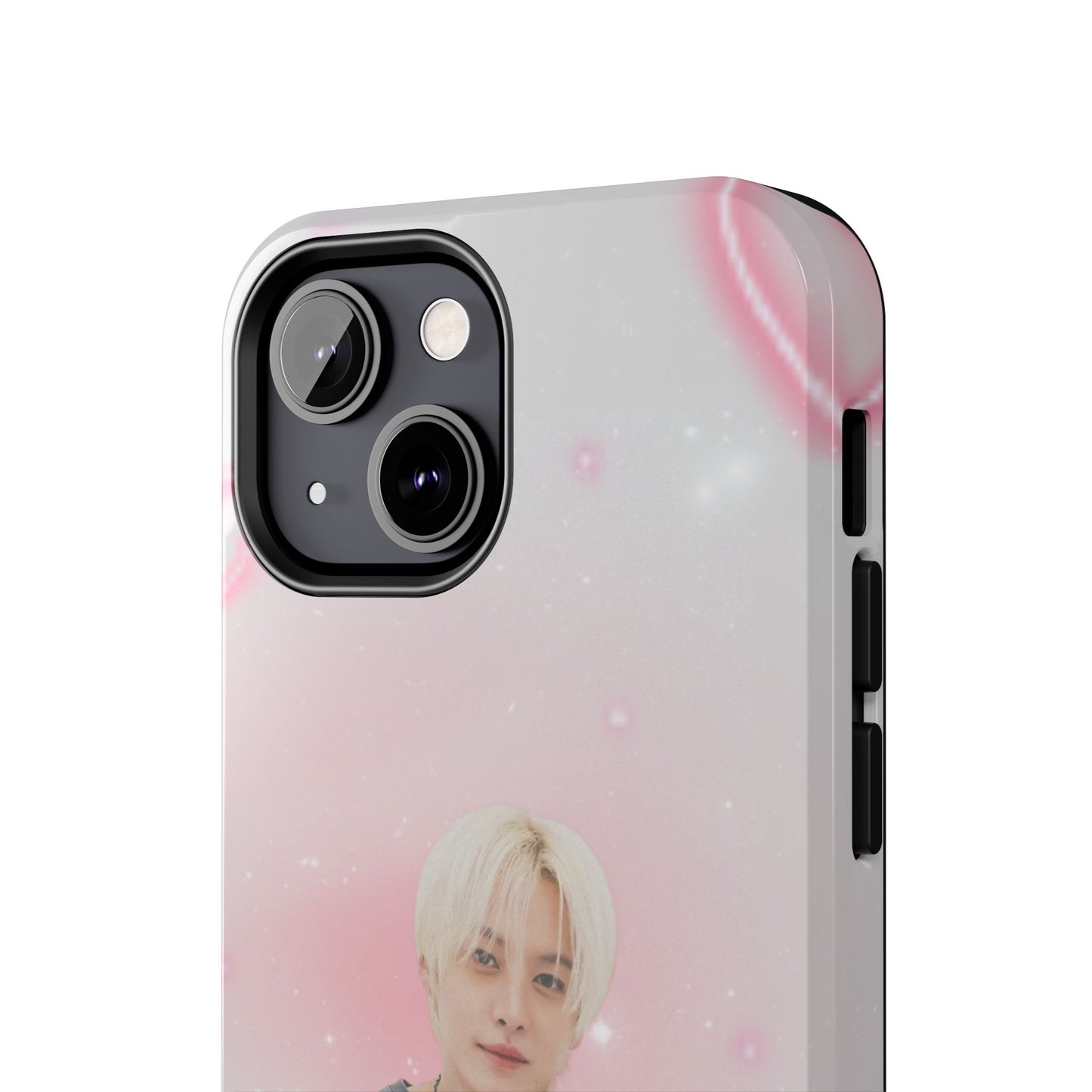 Lee Know Tough Phone Case — Pink Heart Photo Design