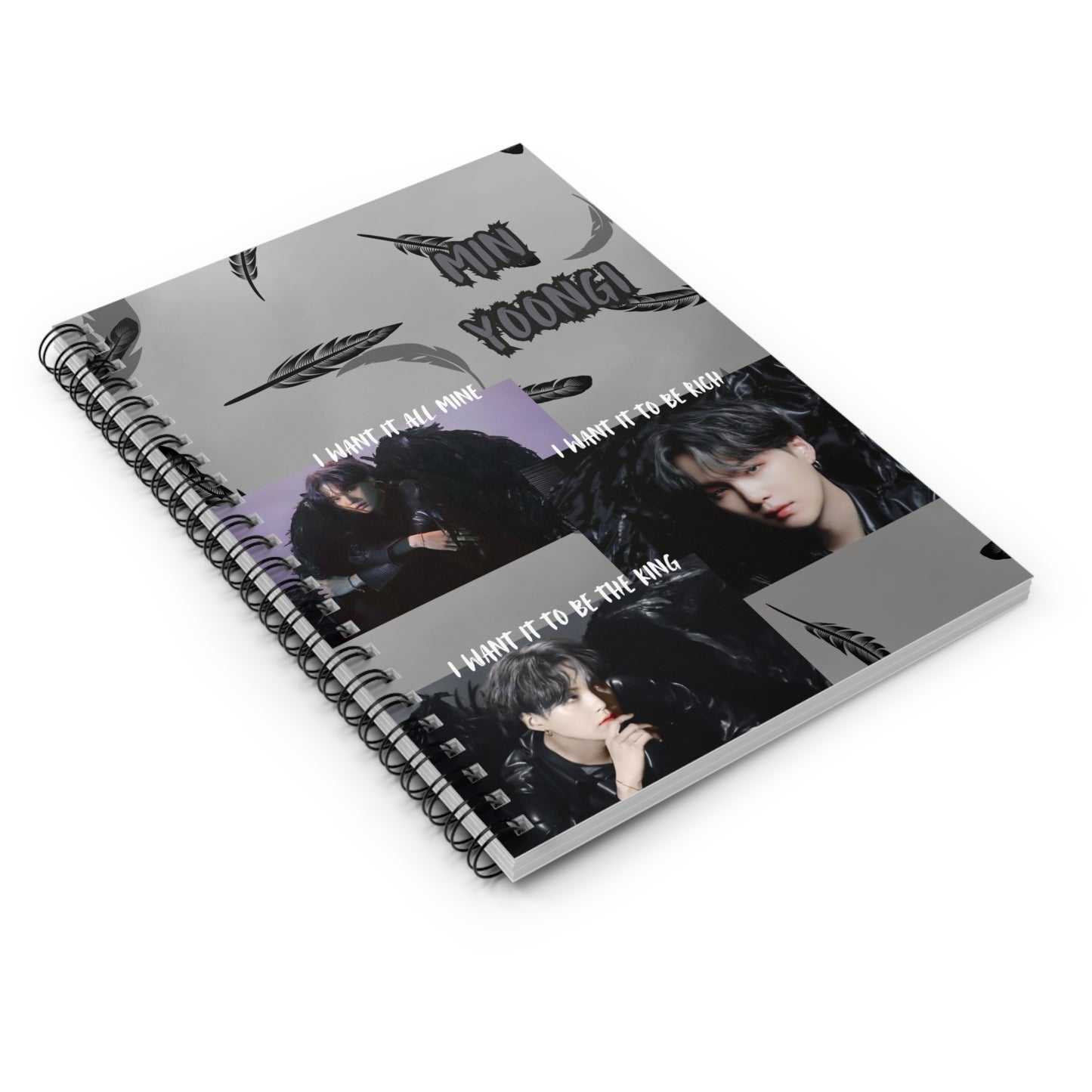 Yoongi Spiral Notebook - Inspiring Quotes & Unique Design