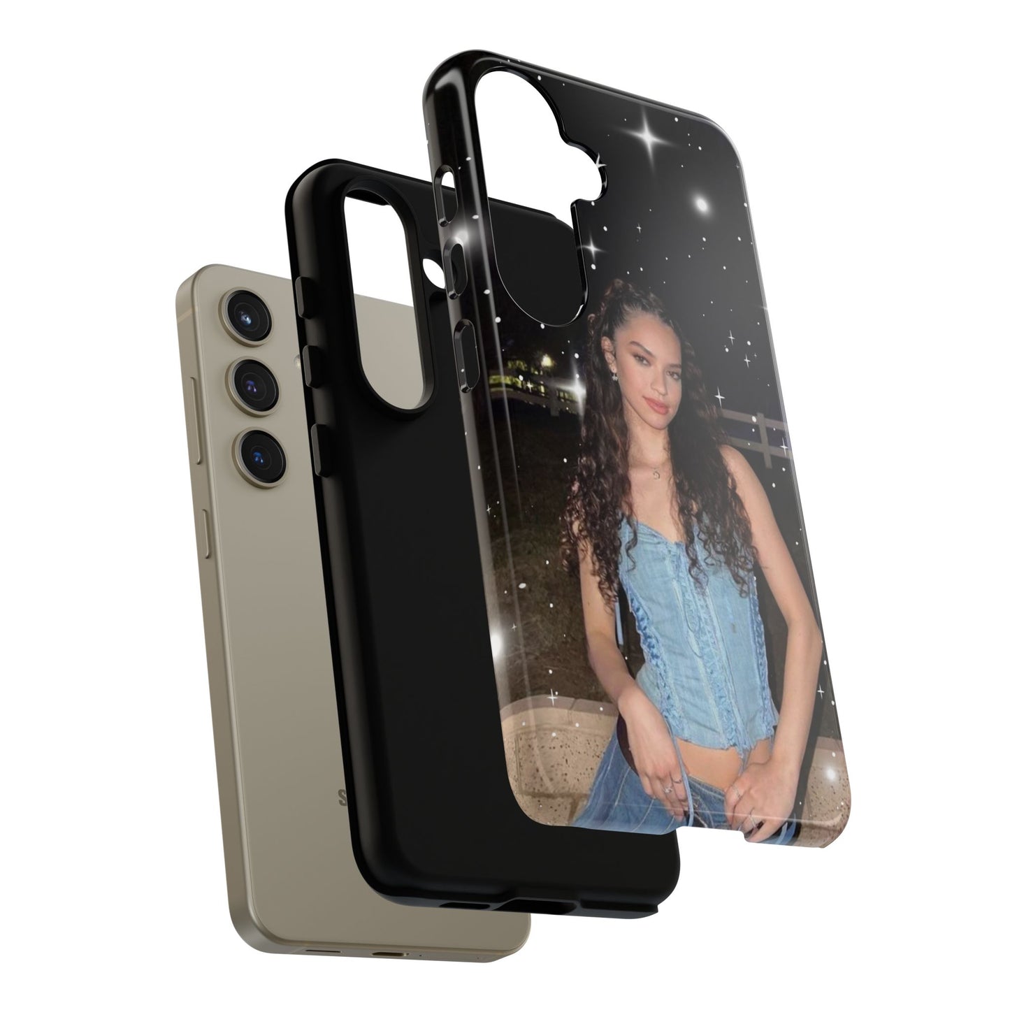 Daniela Phone Case — Glam Night Photo Sparkle Design
