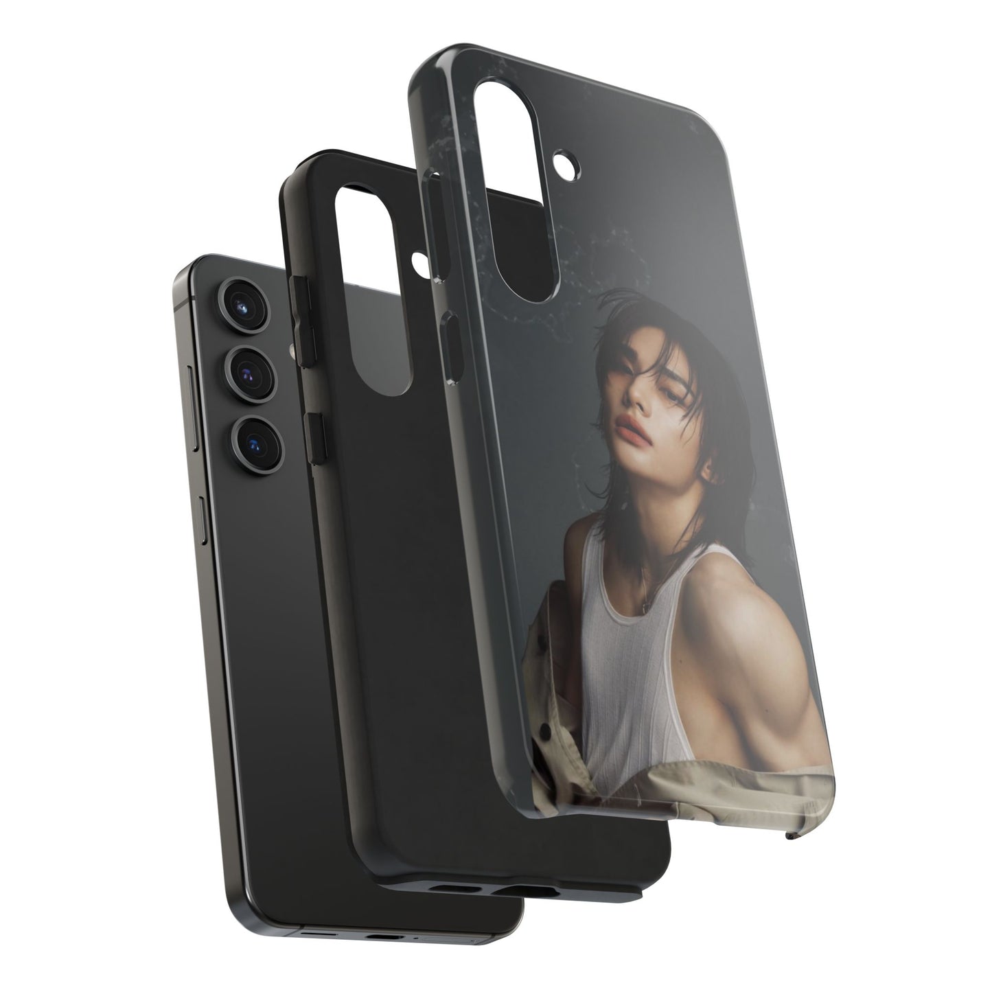 Hyunjin Tough Phone Case — Moody Portrait Slim Protective Case