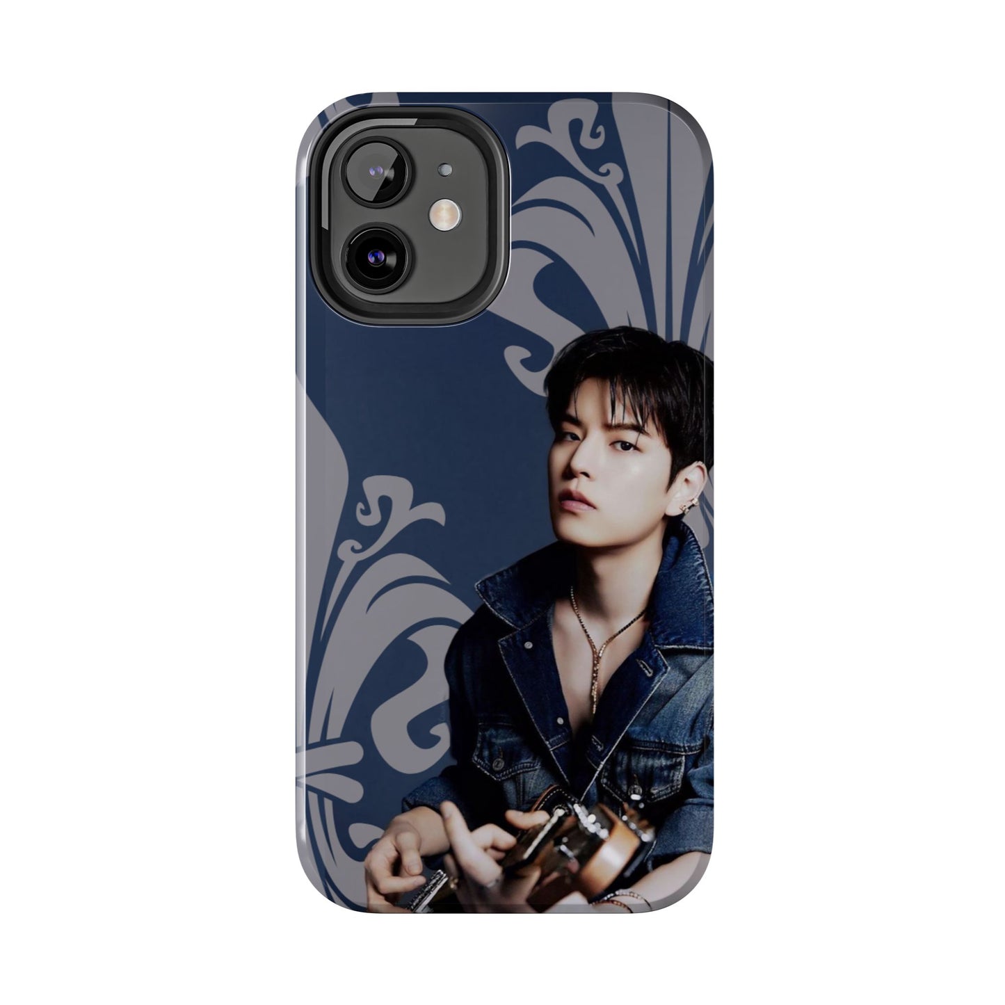 Kim Seungmin Tough Phone Case — Vintage Floral Portrait Design