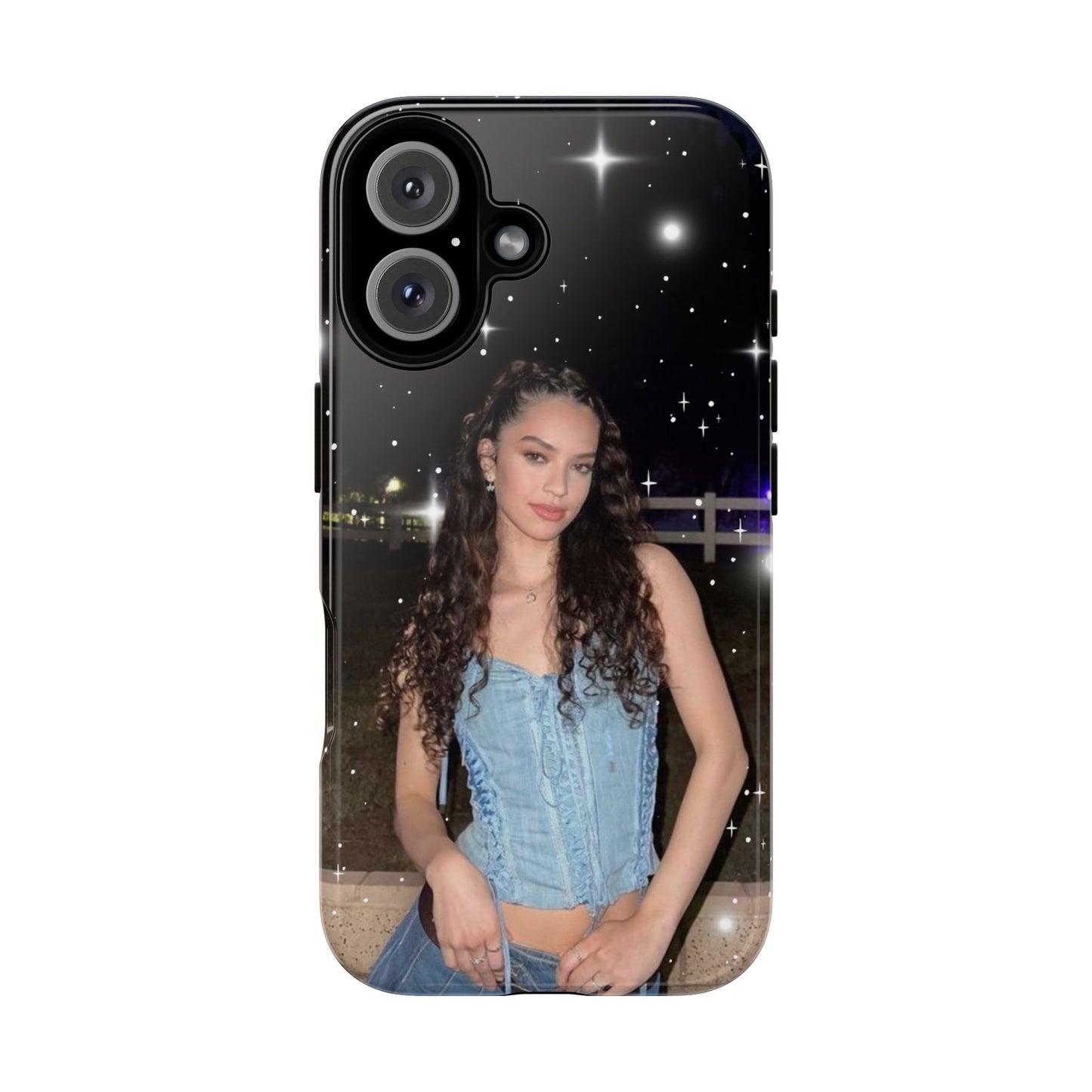 Daniela Phone Case — Glam Night Photo Sparkle Design