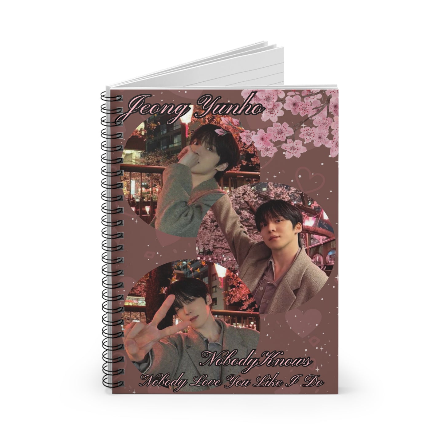 Jeong Yunho Photo Spiral Notebook — K-Pop Journal (Ruled)