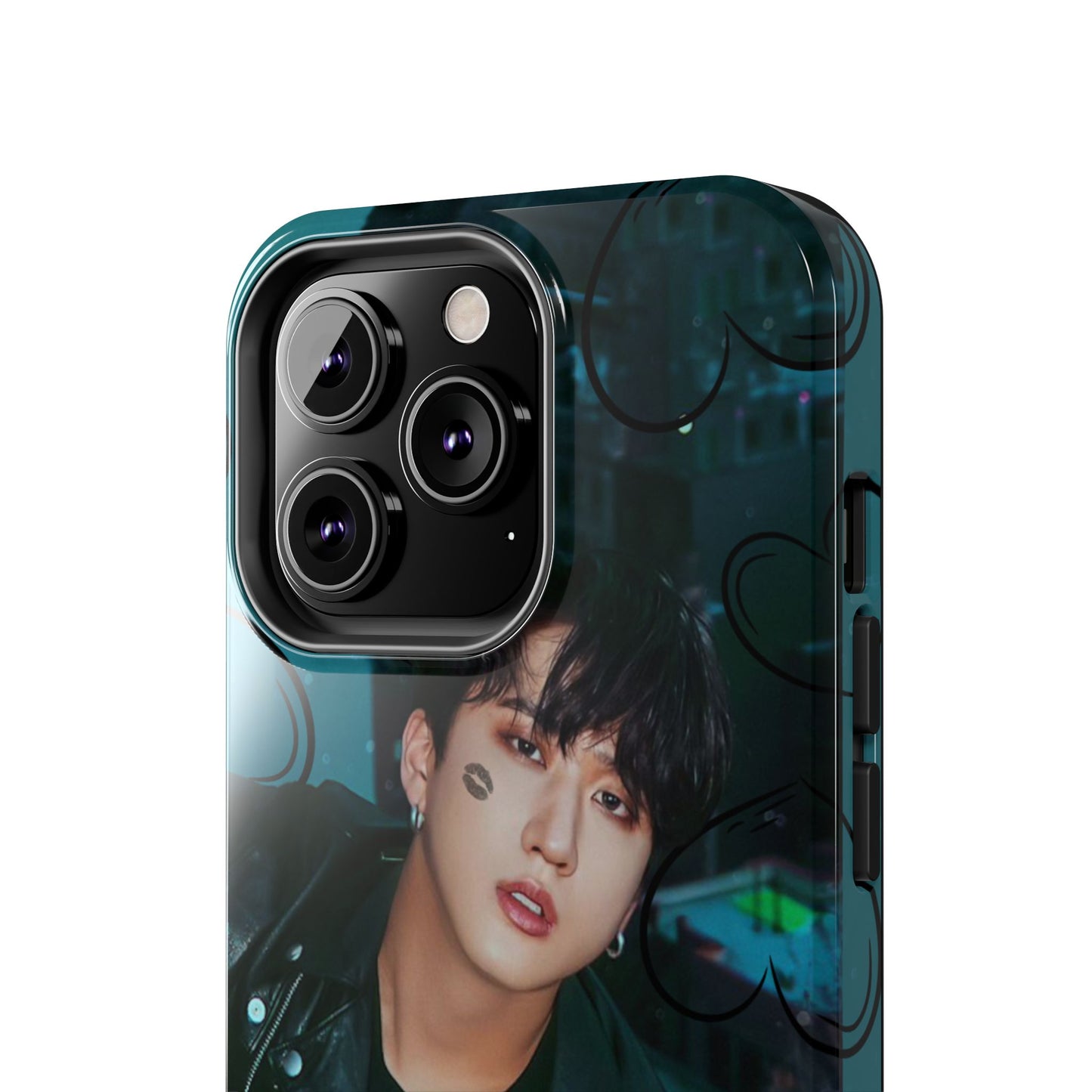 Seo Changbin Tough Phone Case — Moody Teal Portrait Design