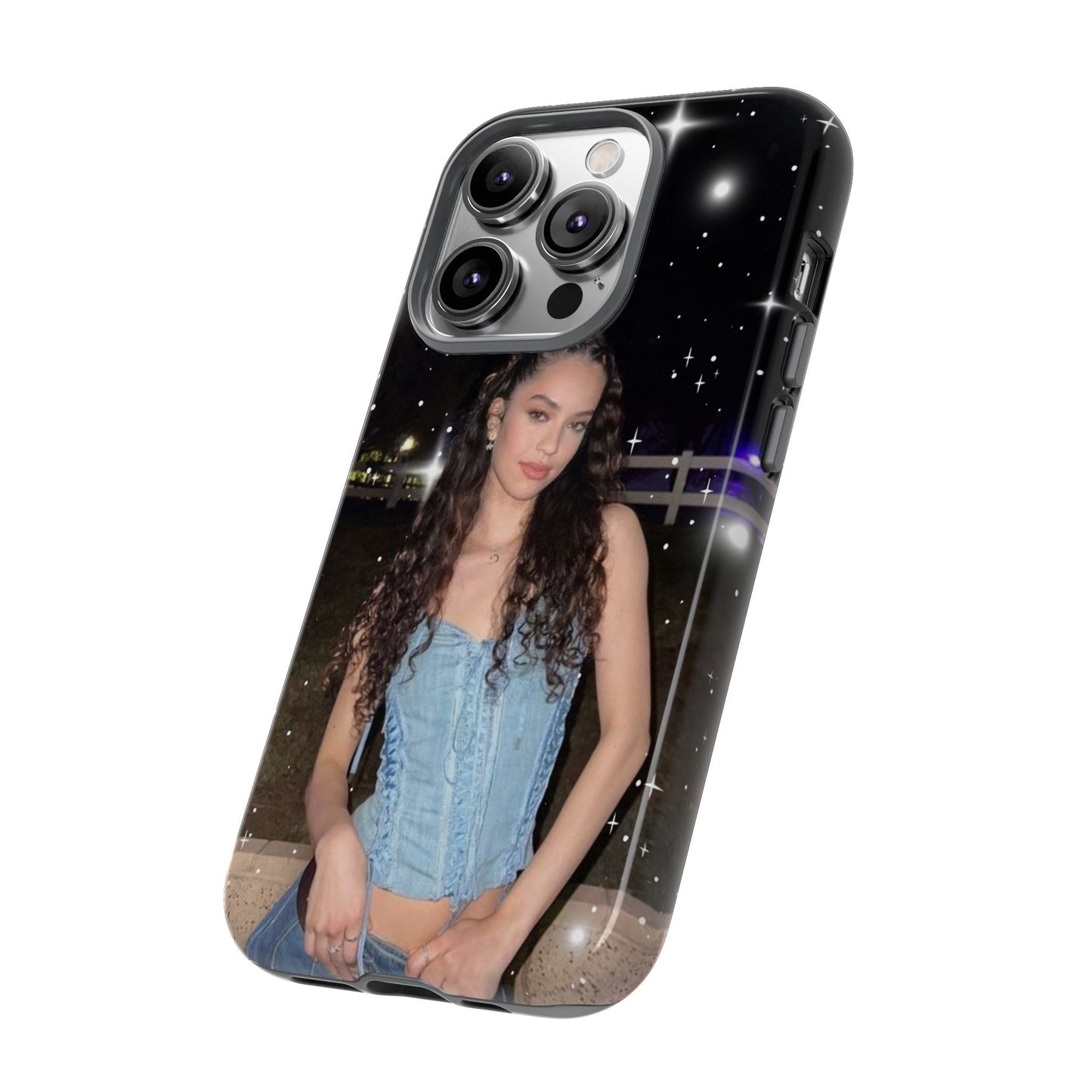 Daniela Phone Case — Glam Night Photo Sparkle Design