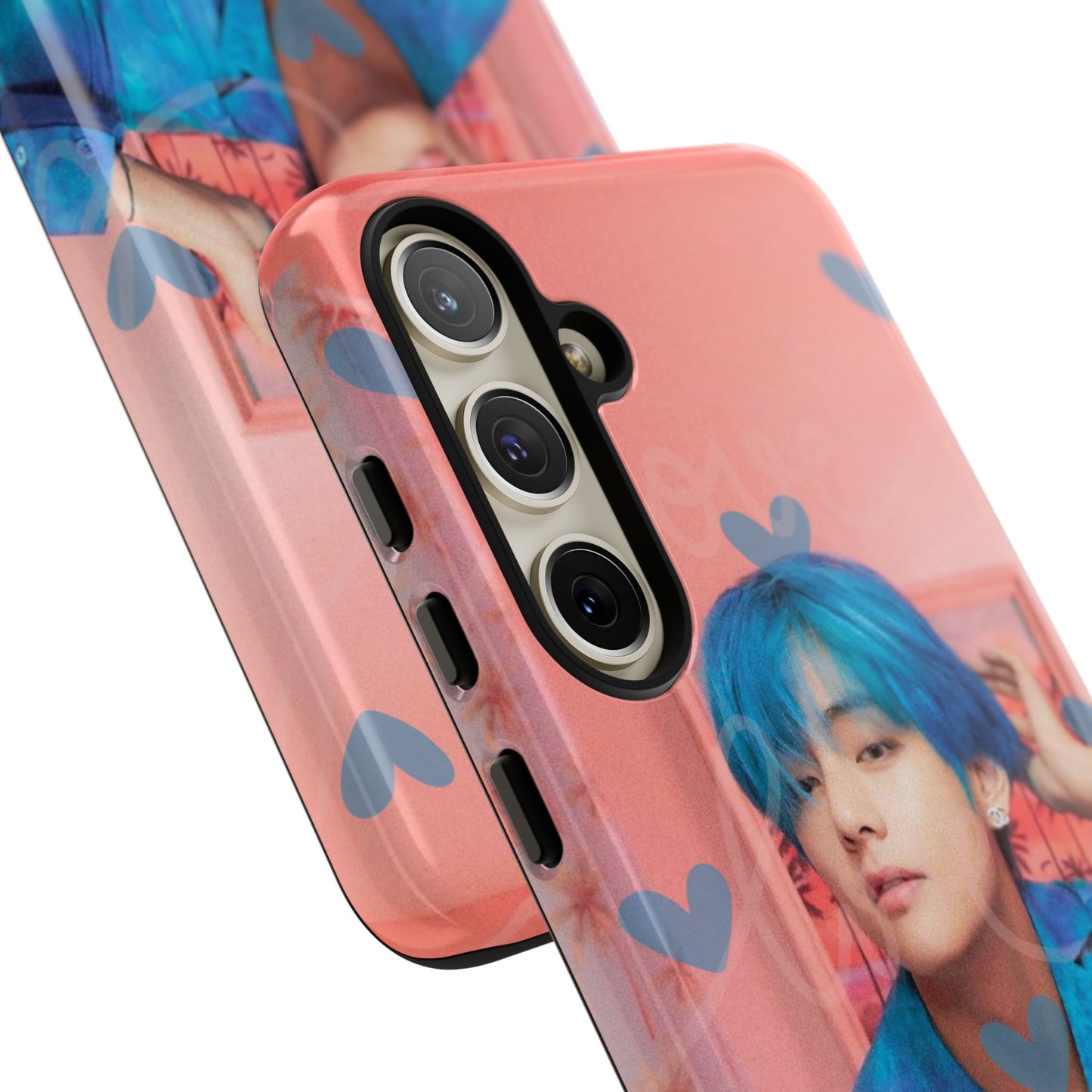 Taehyung Phone Case — Pink Heart/Love Kpop Design