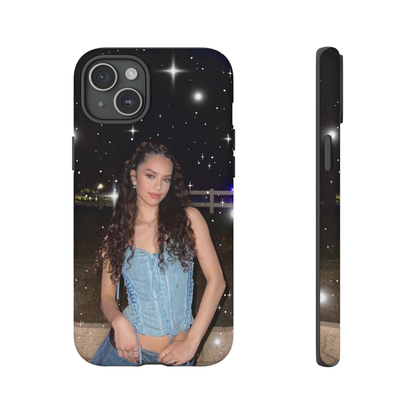 Daniela Phone Case — Glam Night Photo Sparkle Design