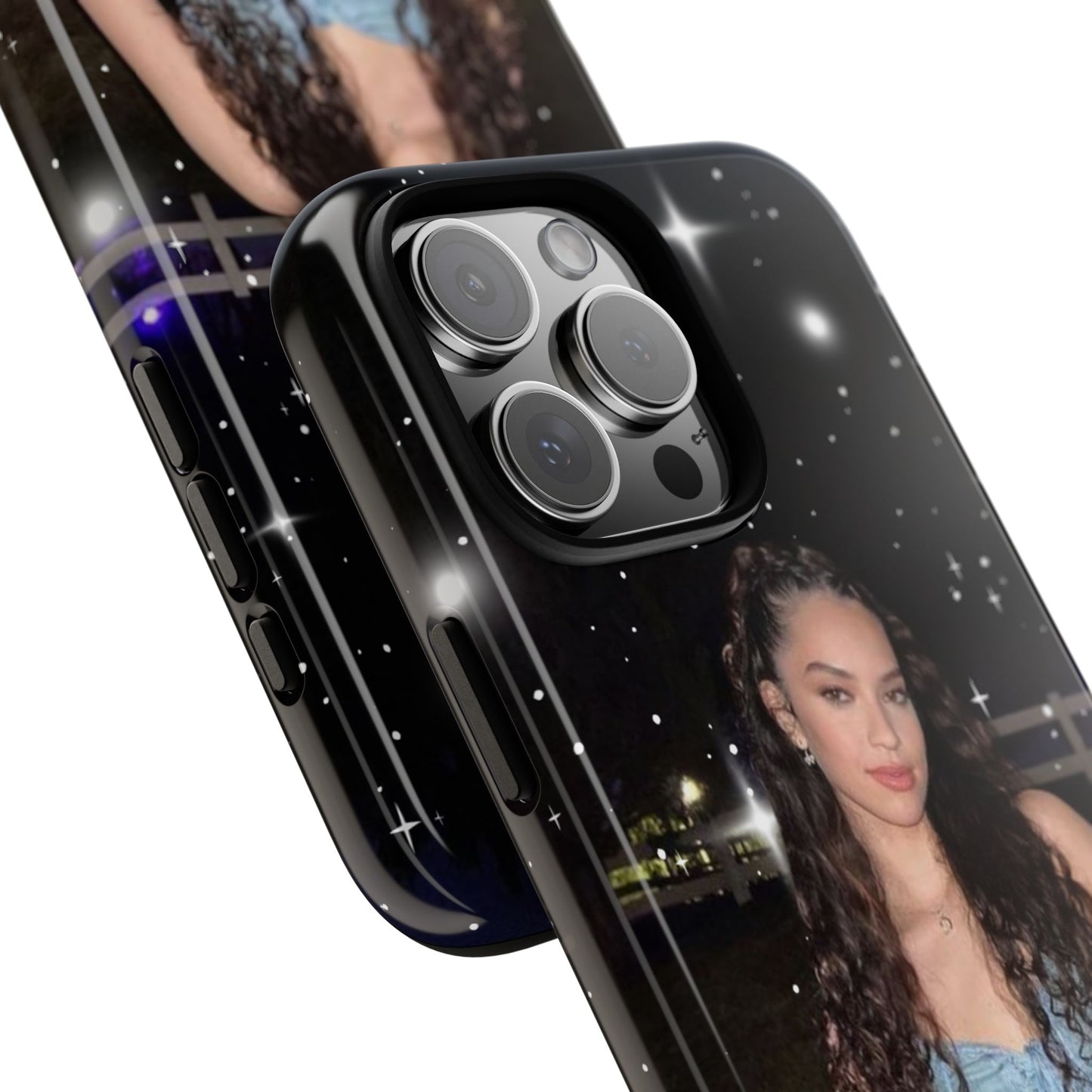 Daniela Phone Case — Glam Night Photo Sparkle Design