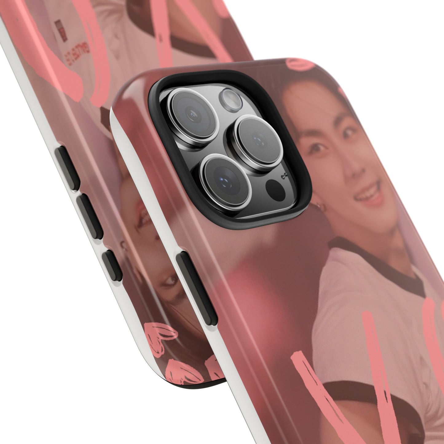 Romantic Jungwon Phone Case featuring 'XO' Design, Cute Gift for Teens, Valentine's Day, Durable Protection, Fashion Accessory, Love Themed