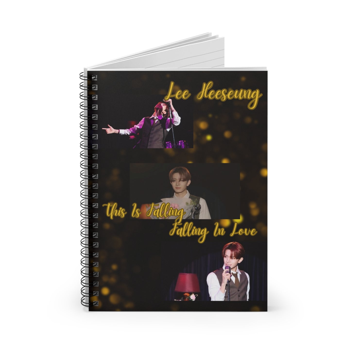 Lee Heeseung Spiral Notebook - Falling in Love Design
