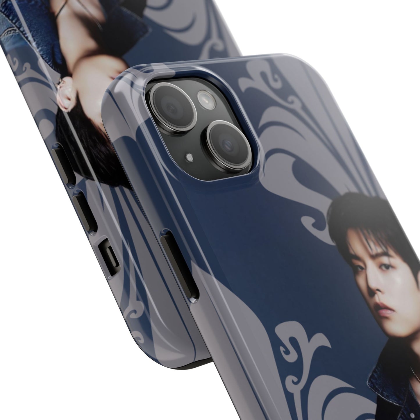 Kim Seungmin Tough Phone Case — Vintage Floral Portrait Design