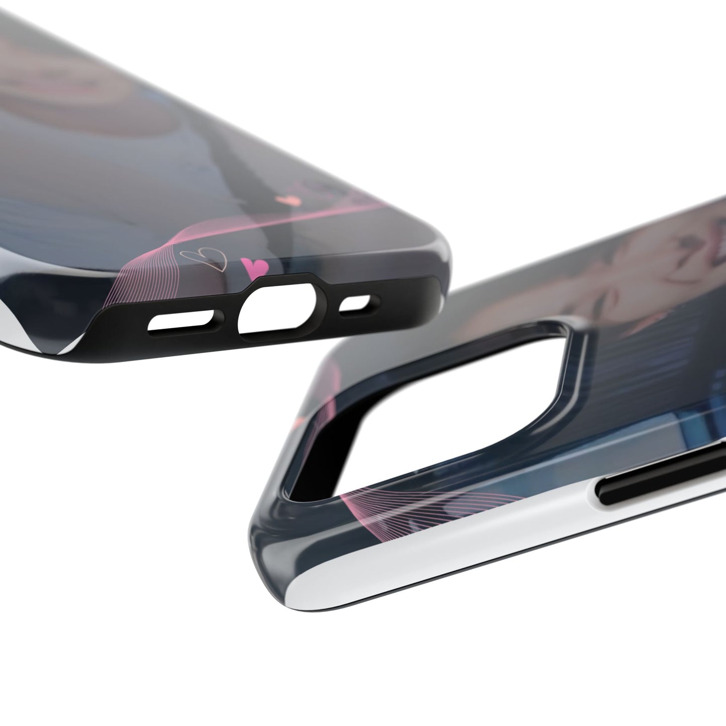 Customizable Phone Case, Cute Phone Cover, Gifts for Teens, Personalized Accessories, Trendy Phone Protection, Heart Design