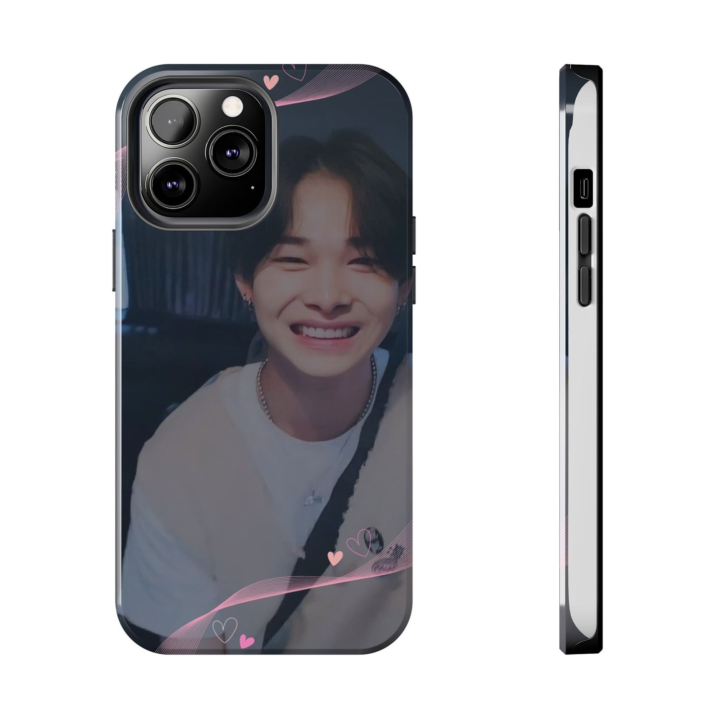 Customizable Phone Case, Cute Phone Cover, Gifts for Teens, Personalized Accessories, Trendy Phone Protection, Heart Design