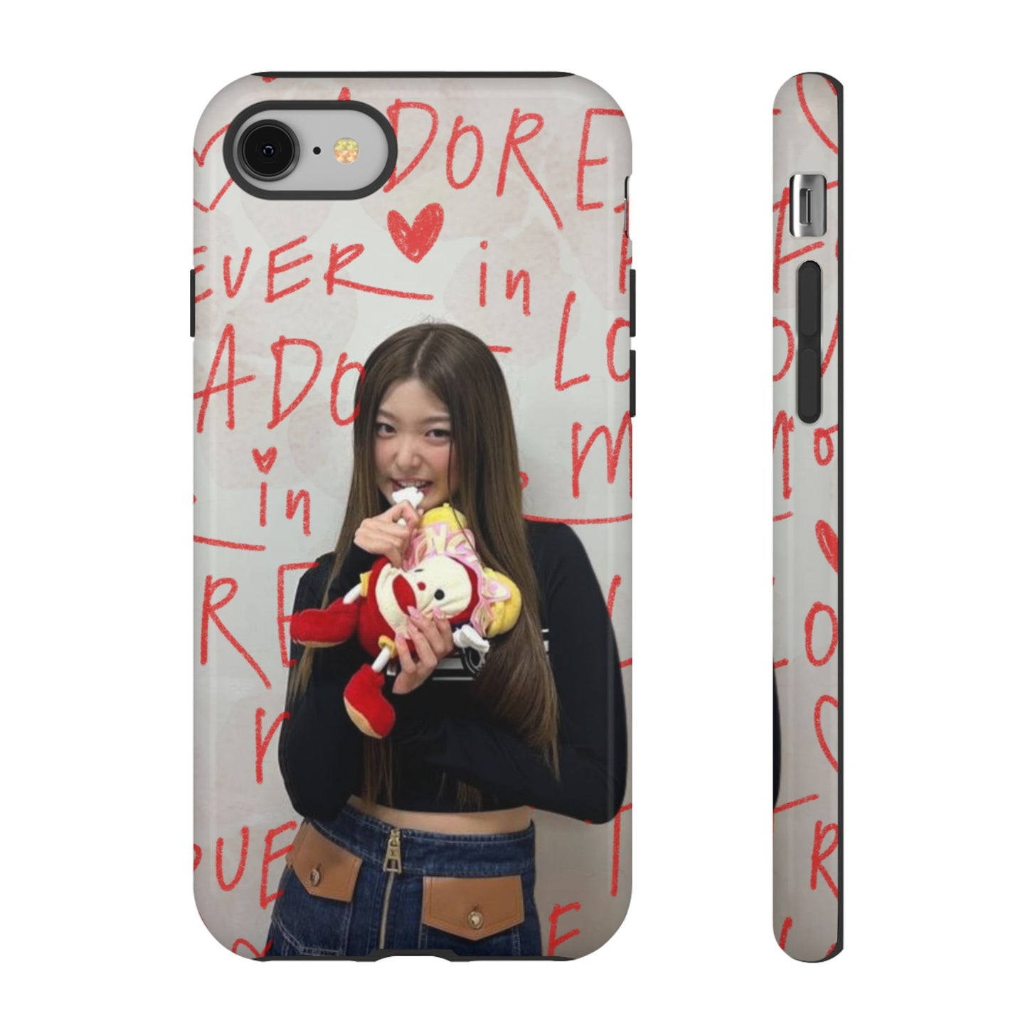 Yoonchae Phone Case — Adore Graffiti Heart Background